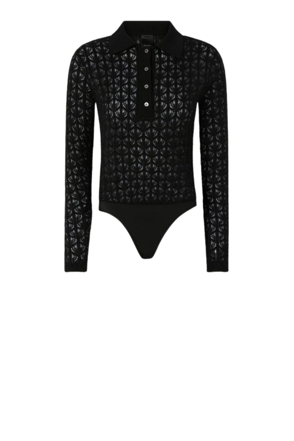  Pinko Maglia Body In Pizzo Colre Nero Woman - 1
