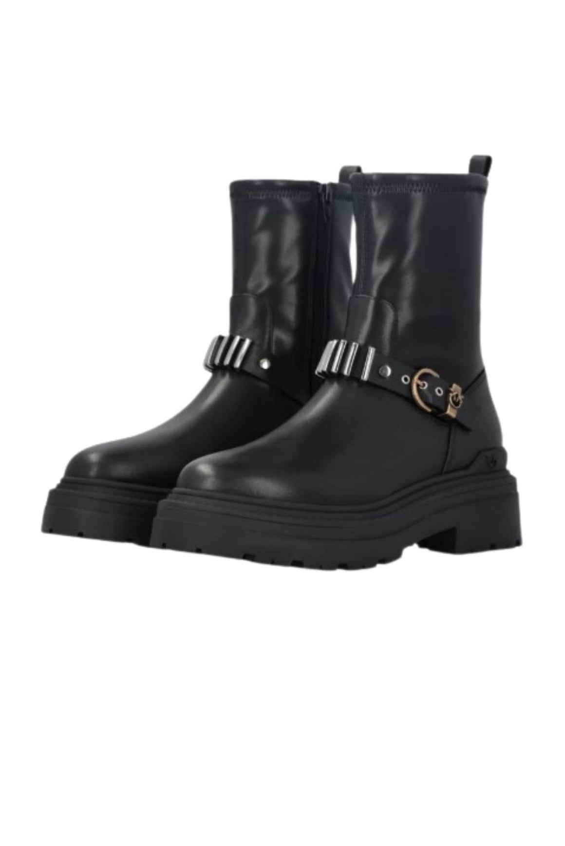  Pinko Stivaletti Colore Nero Con Inserti Metallici Woman - 2