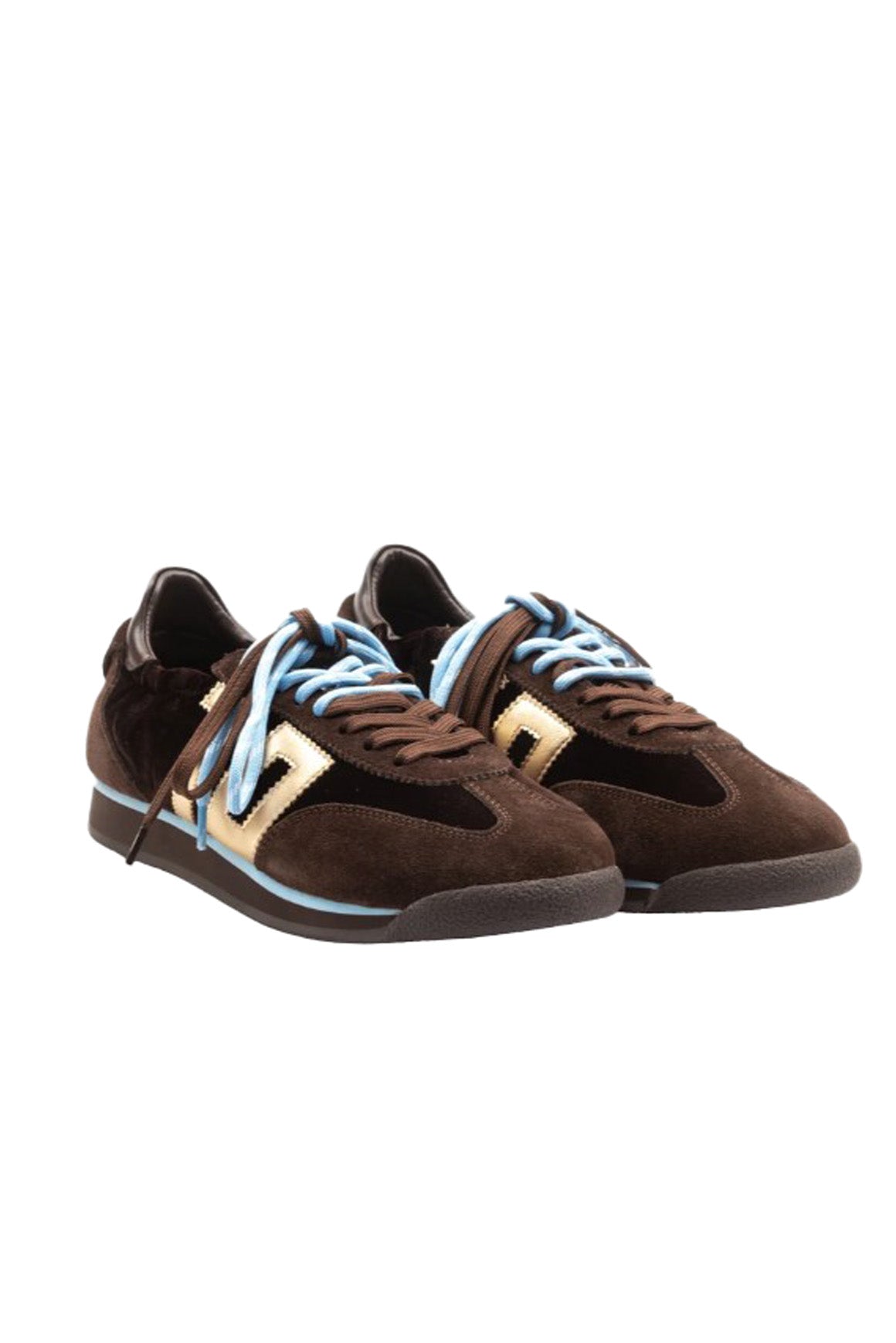  Back70 Back 70 Sneaker Rocket Velvet Coffee Gold Woman - 2