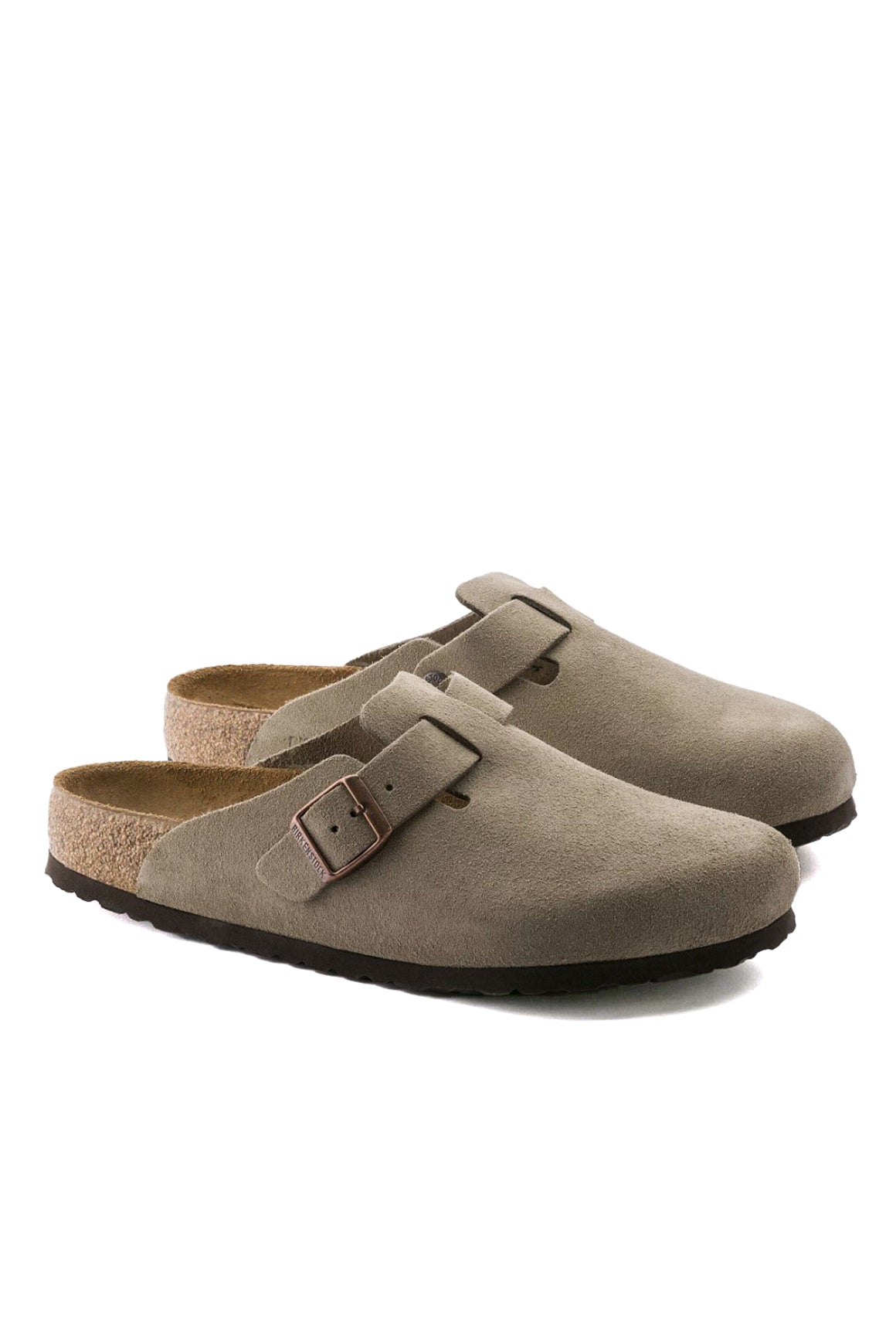  Birkenstock Boston Pelle Scamosciata Plantare Morbido Taupe Woman - 2