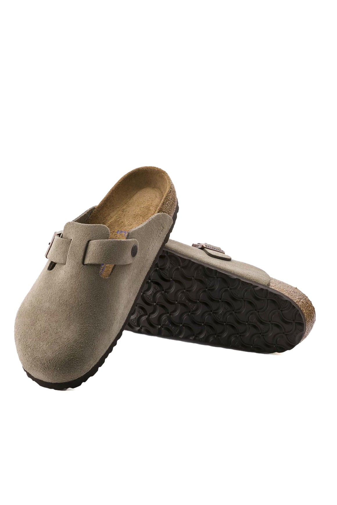  Birkenstock Boston Pelle Scamosciata Plantare Morbido Taupe Woman - 3