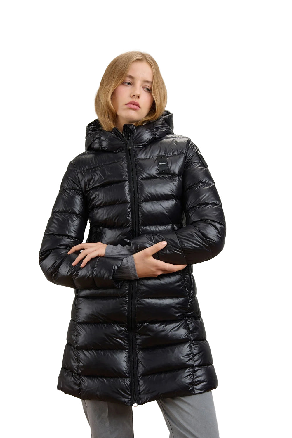  Blauer Piumino Lungo Adelaide Nero Woman - 2
