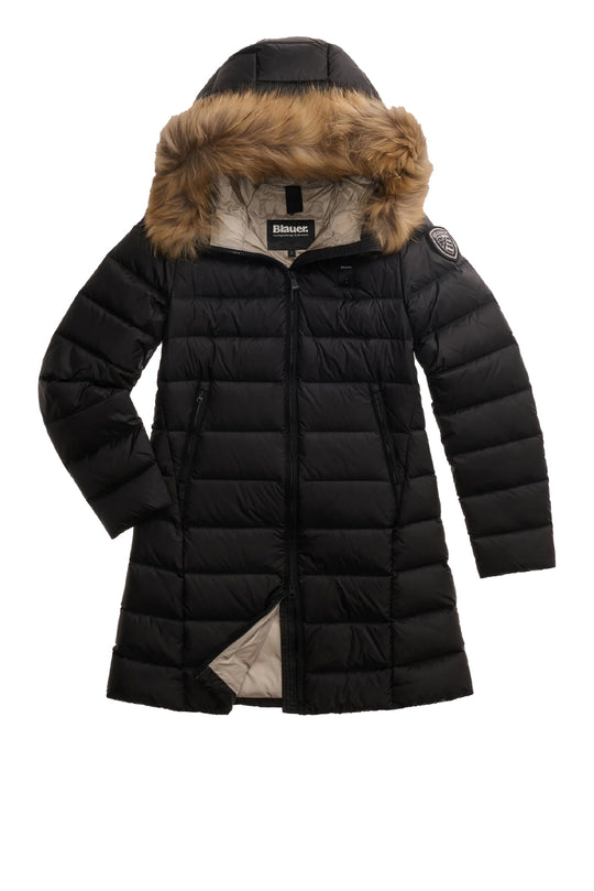 Blauer Piumino lungo Kristin