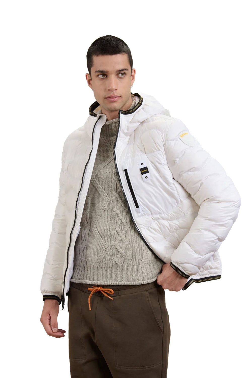  Blauer Giubbino Corto Wave Bianco Ottico Uomo - 2