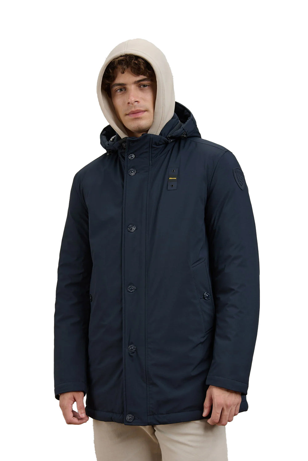  Blauer Parka Cappuccio Removibile Chester Blu Uomo - 2