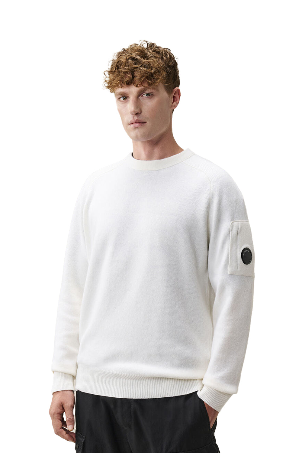  Cp Company Maglione Lambswool Grs 103 Gauze White Uomo - 2