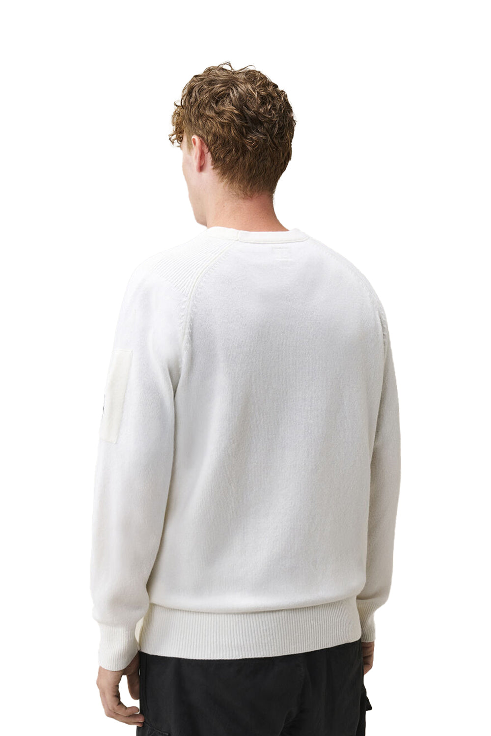  Cp Company Maglione Lambswool Grs 103 Gauze White Uomo - 3