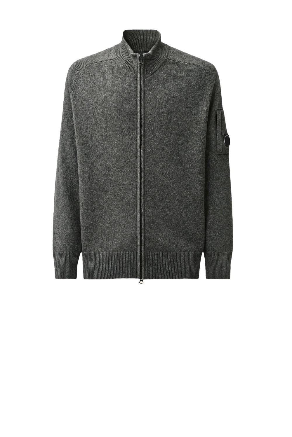  Cp Company Cardigan Con Zip Lambswool Grs 978 Dark Shadow Uomo - 1