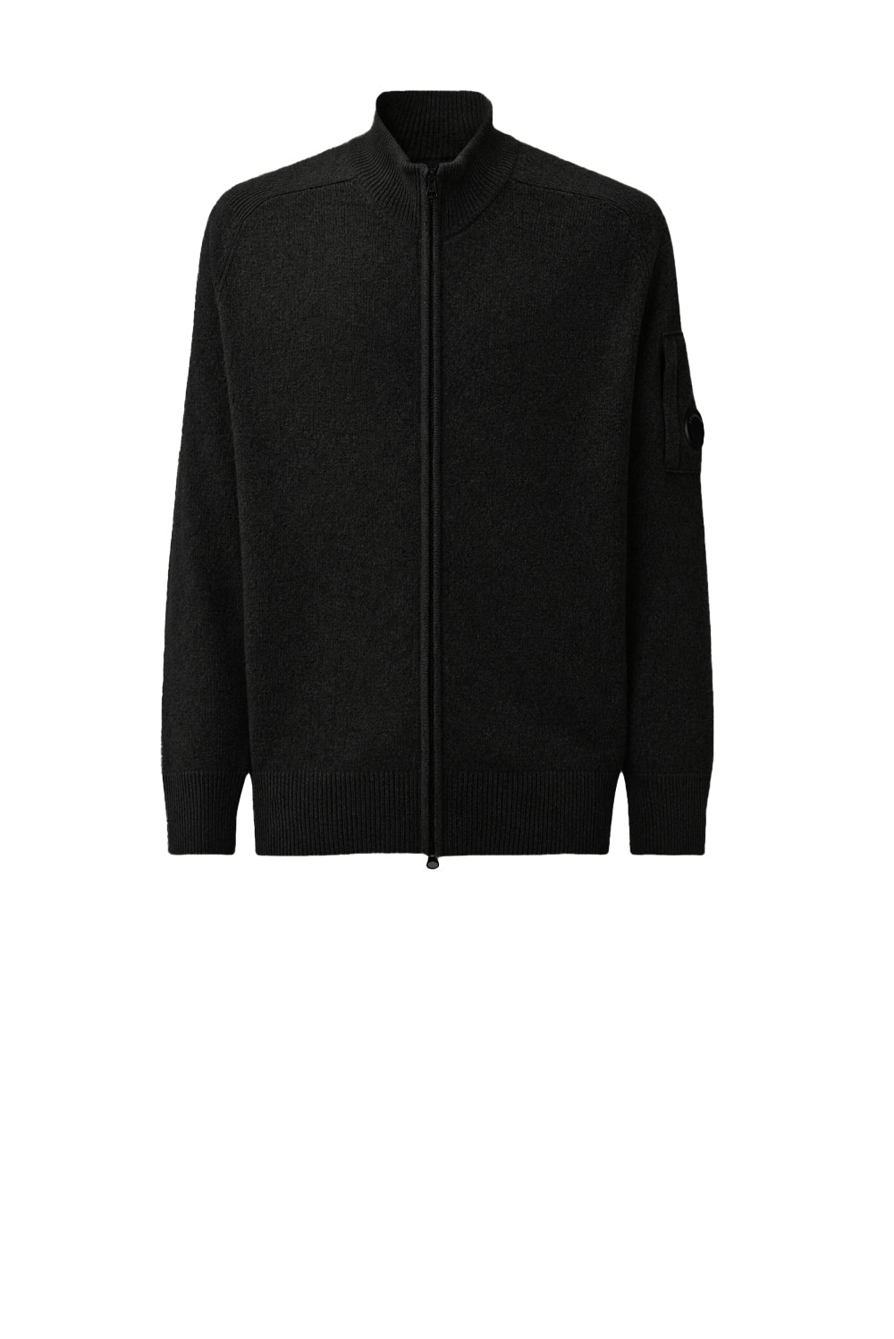  Cp Company Cardigan Con Zip Lambswool Grs 999 Black Uomo - 1