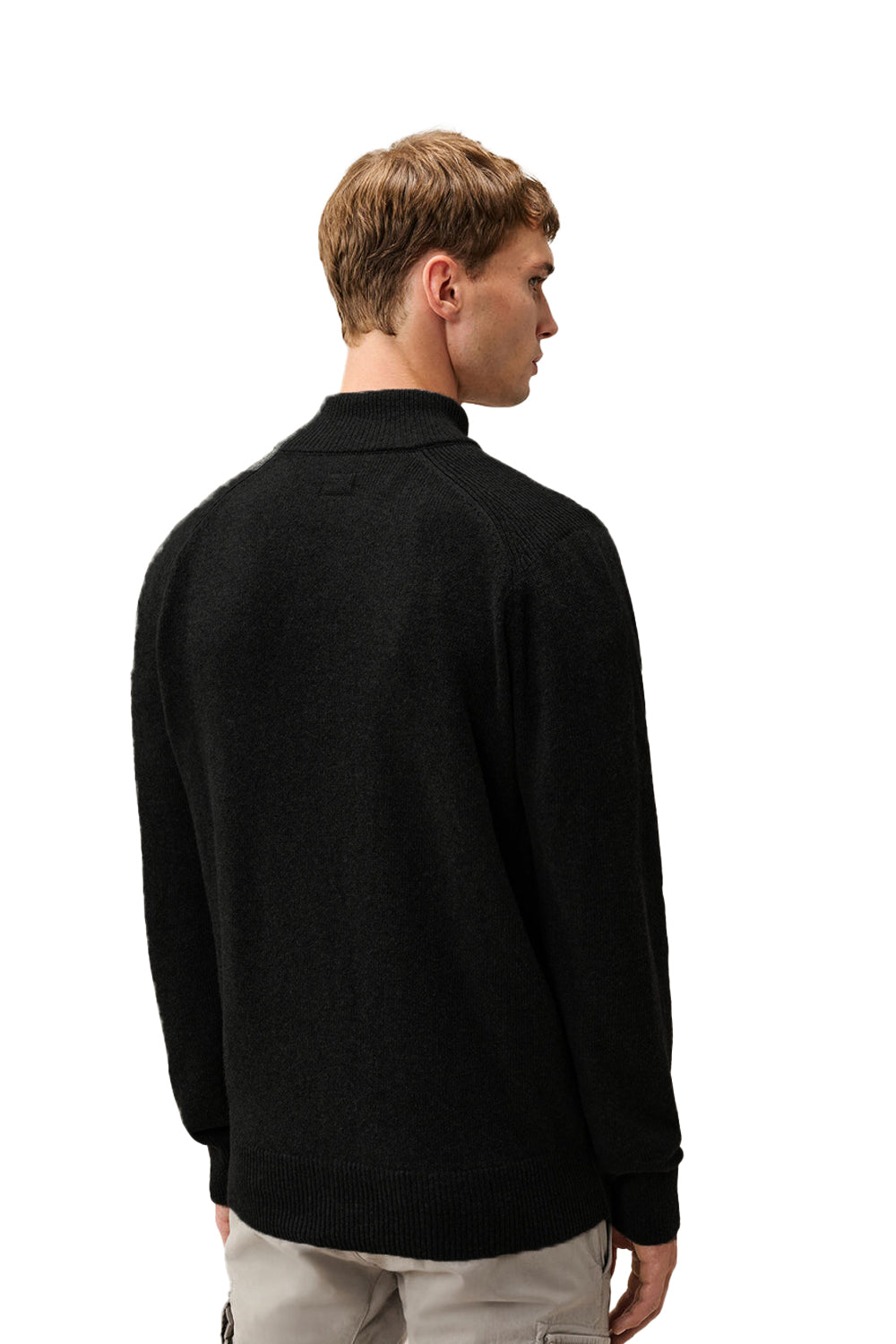  Cp Company Cardigan Con Zip Lambswool Grs 999 Black Uomo - 3