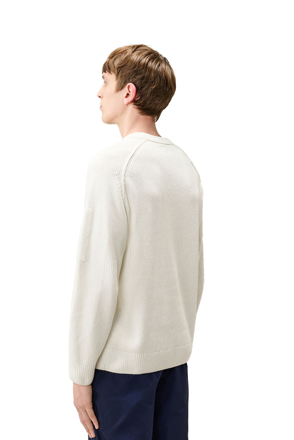  Cp Company Maglione Cotone Ciniglia 103 Gauze White Uomo - 3