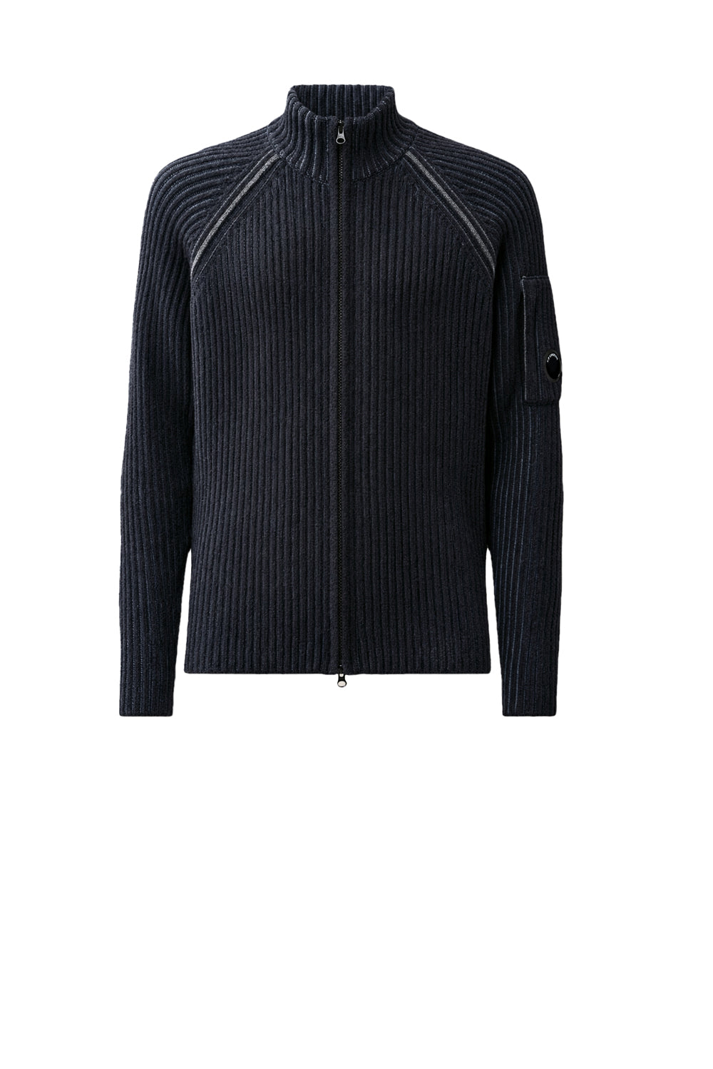  Cp Company Cardigan Lambswool Vanisé 978 Dark Shadow Uomo - 1