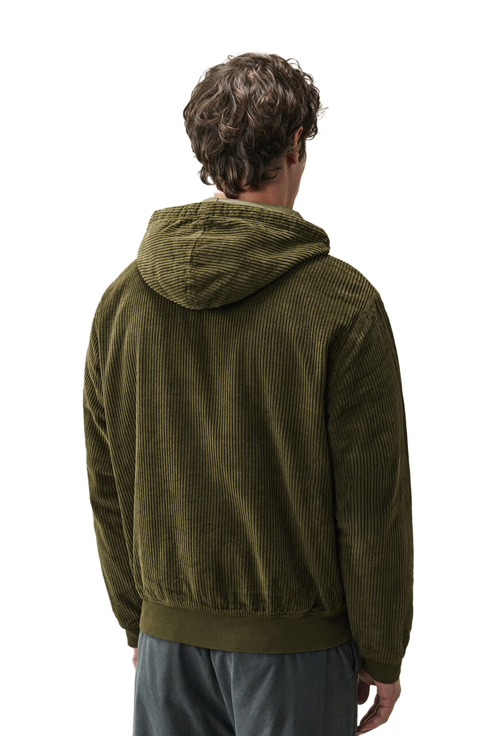  Cp Company Felpa Zip Velluto 683 Ivy Green Uomo - 3