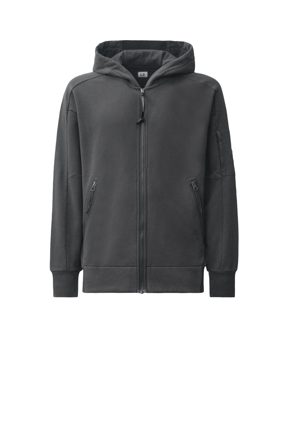  Cp Company Felpa Zip Cotone 985 Raven Uomo - 1