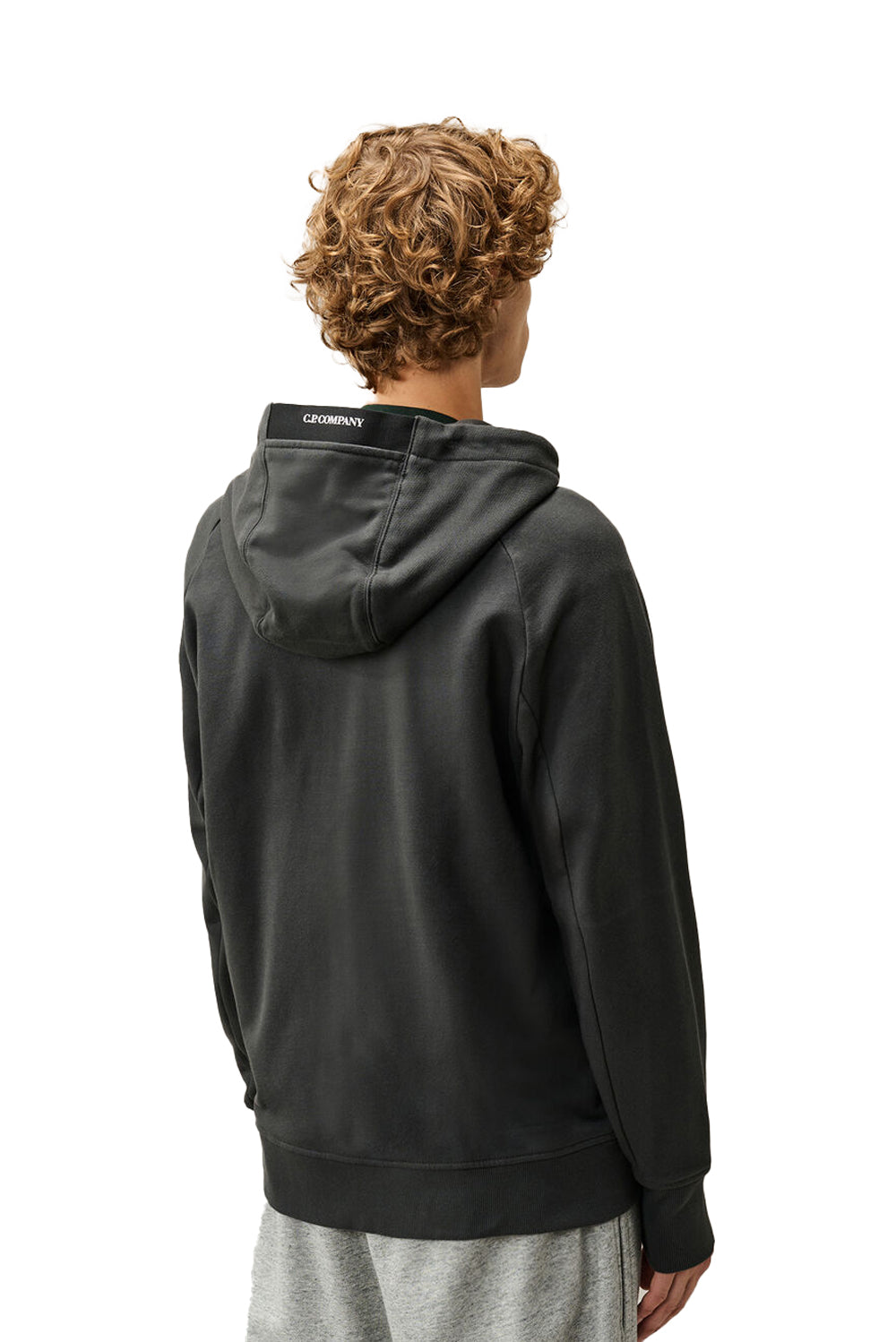  Cp Company Felpa Zip Cotone 985 Raven Uomo - 3