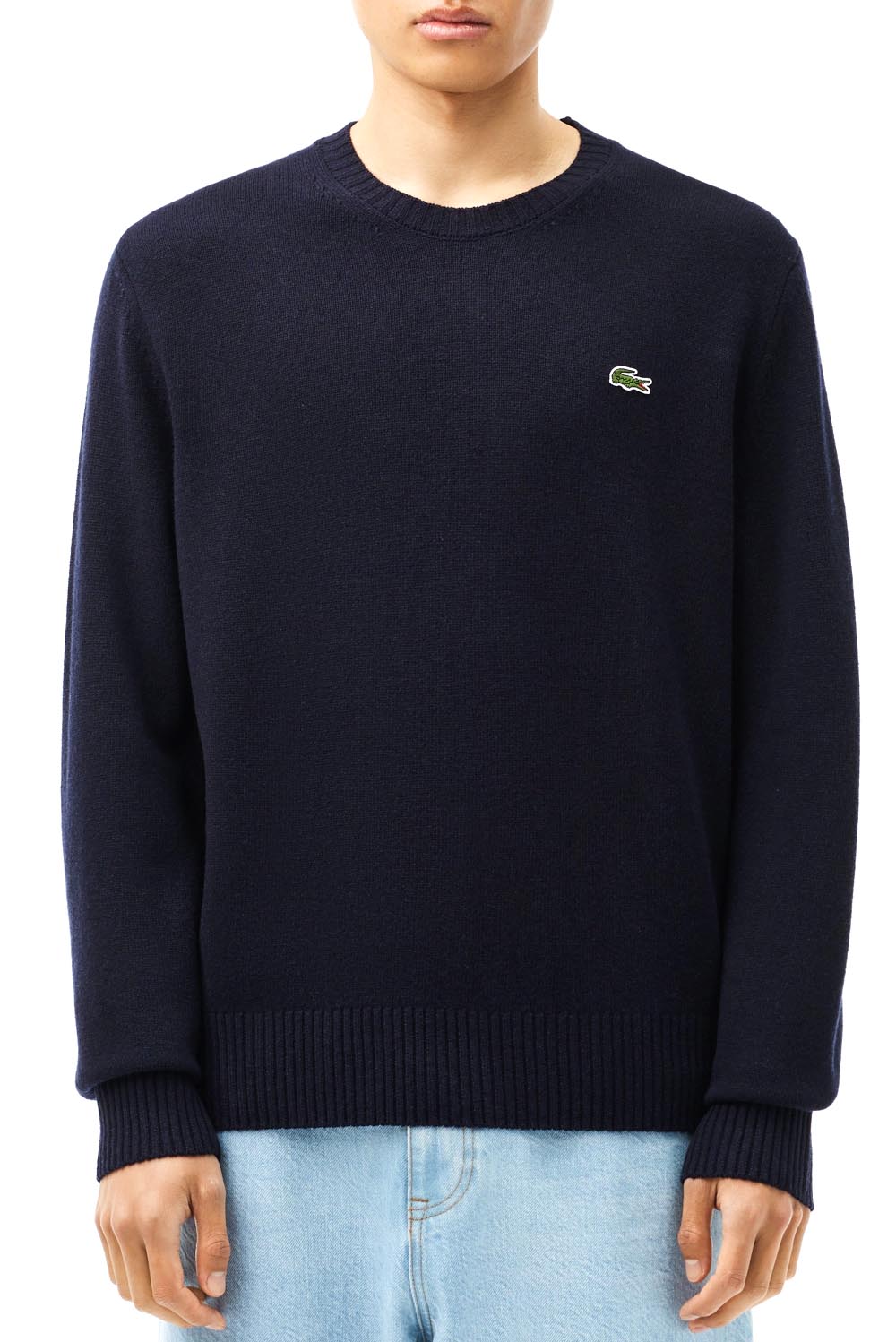  Lacoste Maglione A Girocollo In Lana Cardata 166 Uomo - 2