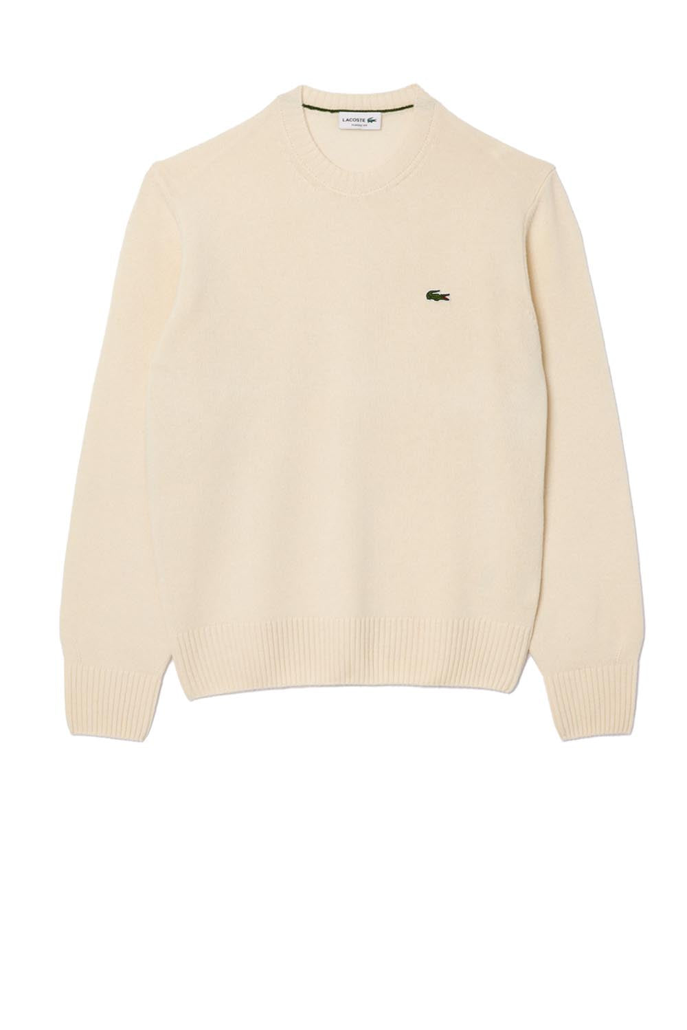  Lacoste Maglione A Girocollo In Lana Cardata Xfj Uomo - 1