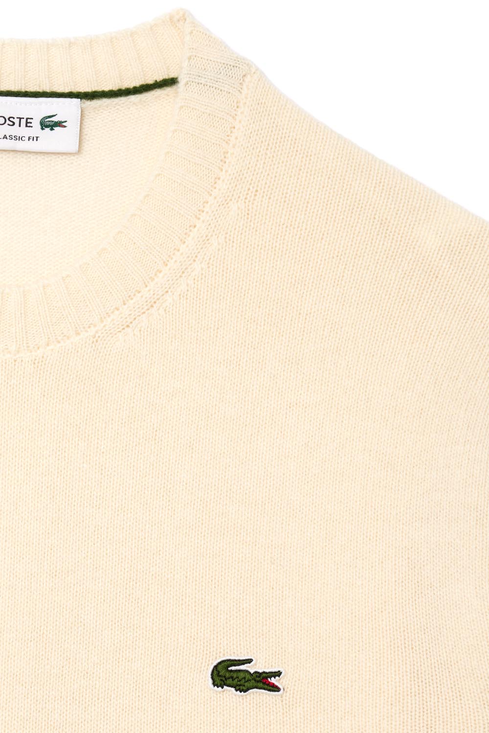  Lacoste Maglione A Girocollo In Lana Cardata Xfj Uomo - 2