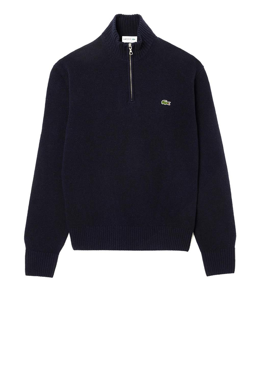  Lacoste Maglione A Collo Alto In Lana Cardata Con Zip 166 Uomo - 1