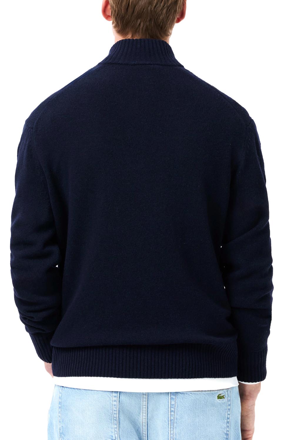  Lacoste Maglione A Collo Alto In Lana Cardata Con Zip 166 Uomo - 3