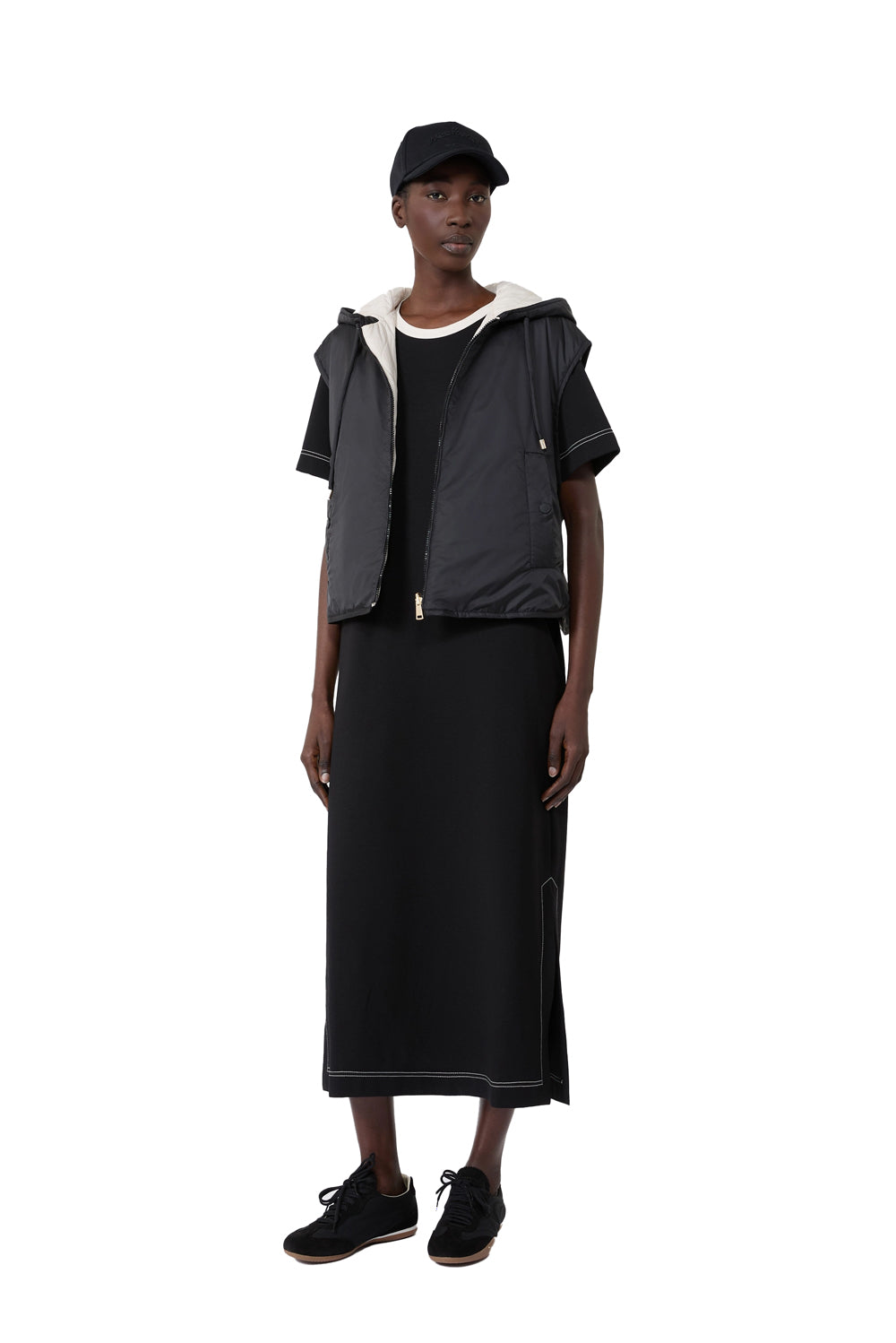  Max Mara Gilet Imbottito Reversibile Wkdaccenni 005 Nero Woman - 2