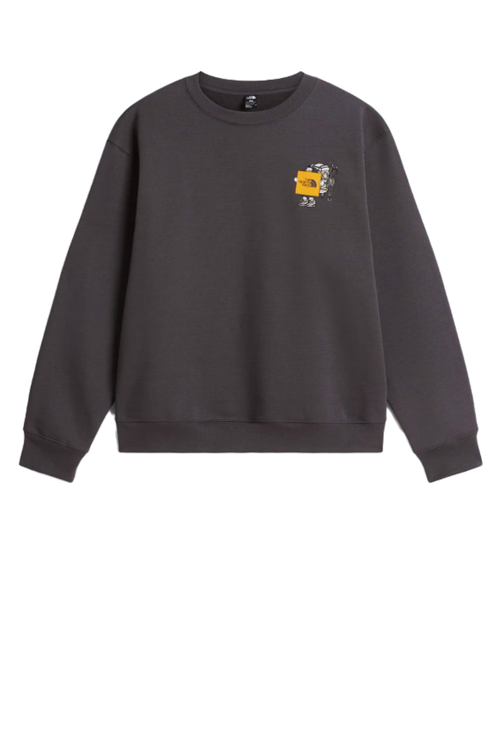  The North Face Felpa Gear Up Get Out Graphic Anthracite Grey Uomo - 1