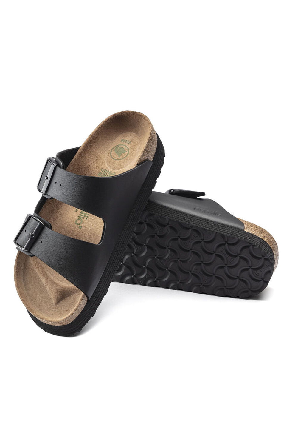  Birkenstock Arizona Platform Vegan Black Woman - 3