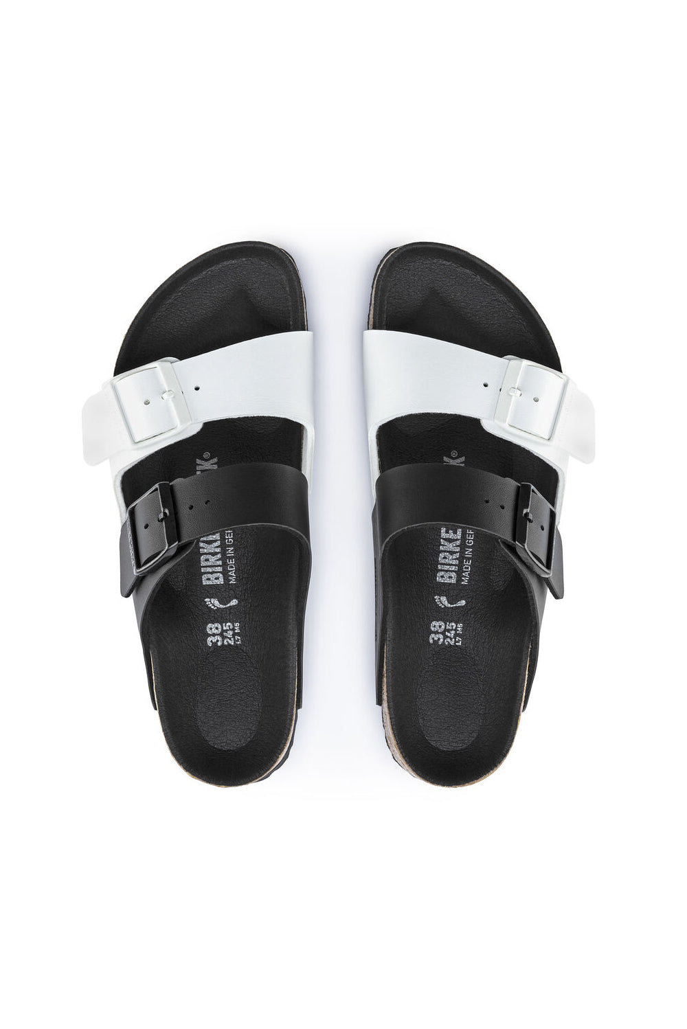  Birkenstock Arizona Split<br/> Black White Woman - 4