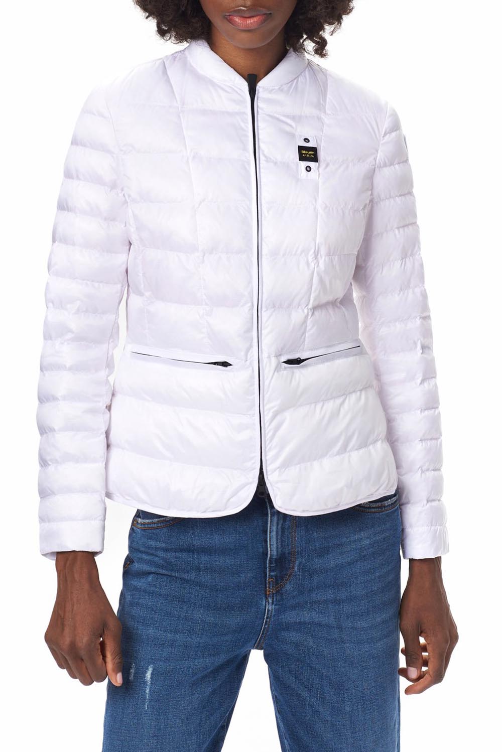  Blauer Women's Biker Down Jacket White Woman - 2