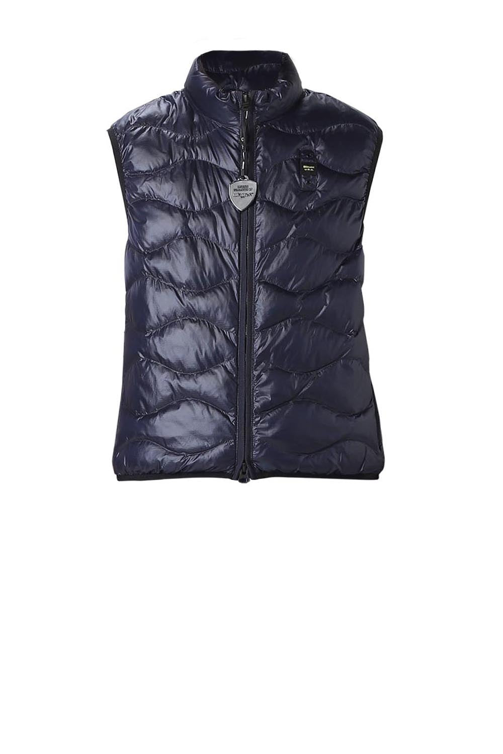  Blauer Men's Sleeveless Down Jacket Navy Uomo - 1