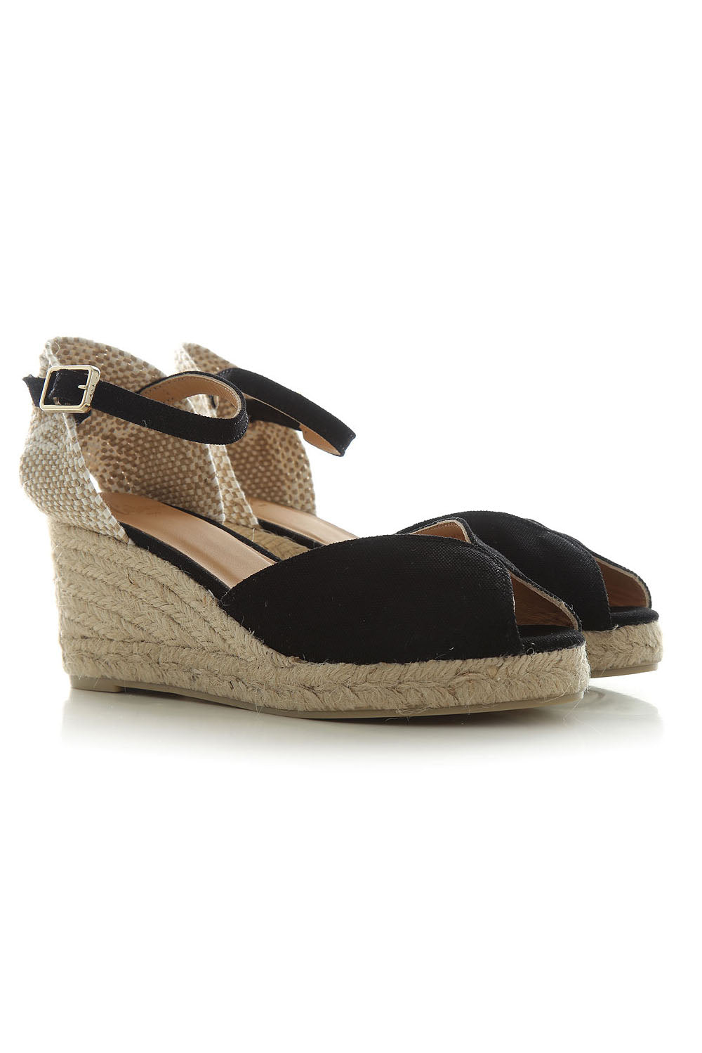  Castaner White Wedge Nero Woman - 2