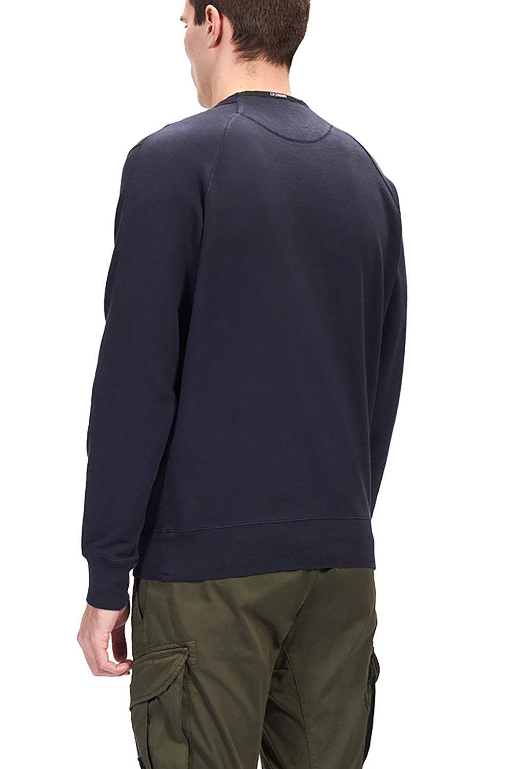  Cp Company Light Fleece Logo Navy Uomo - 3