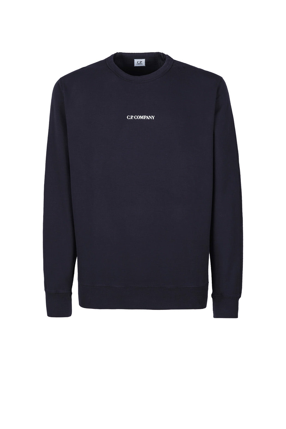  Cp Company Light Fleece Logo Navy Uomo - 1