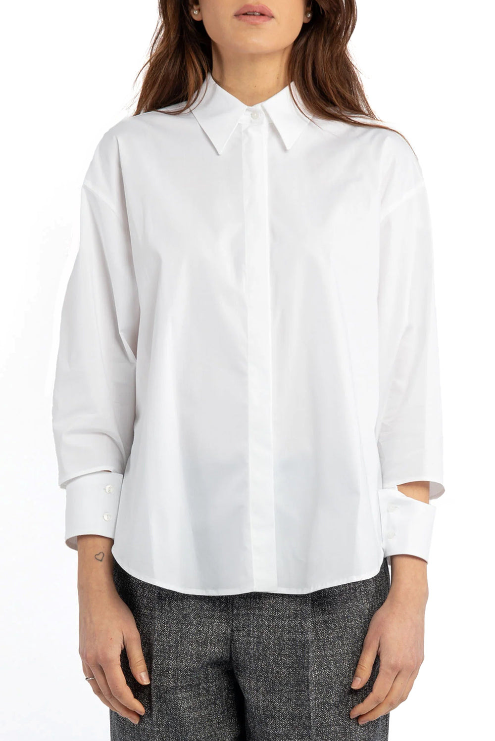  Dondup Oversize Shirt White Woman - 2