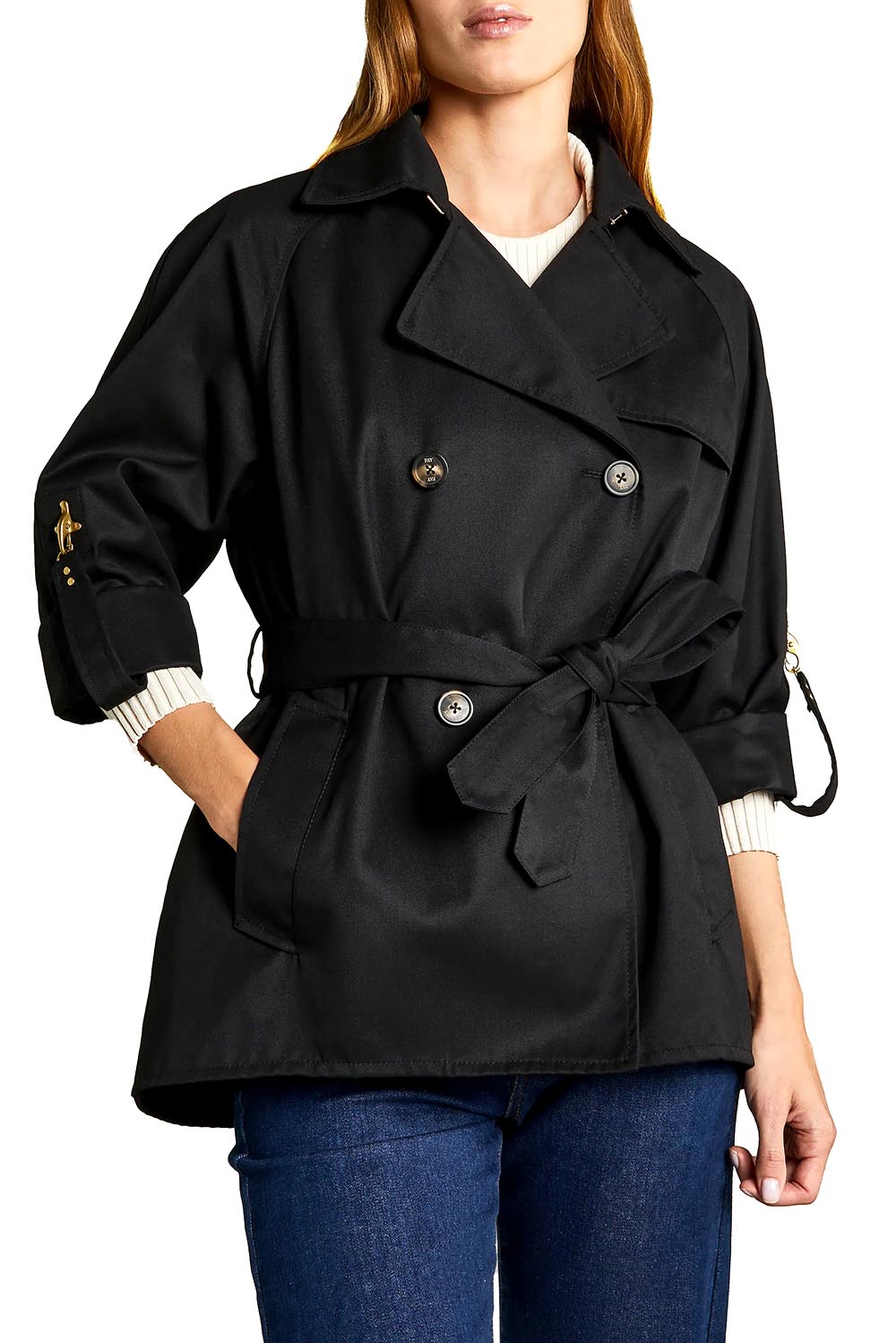  Fay Trench Corto Black Woman - 2