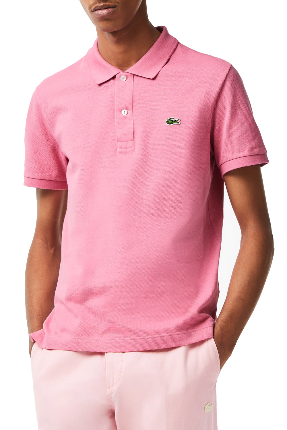  Lacoste Polo Pique' Rosa Uomo - 2