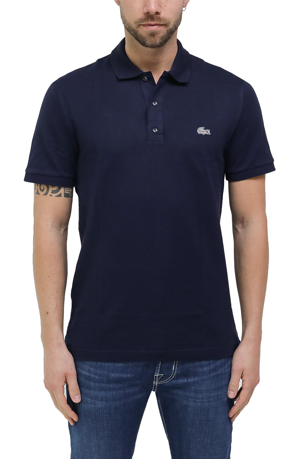  Lacoste Polo Pique' Navy Uomo - 2