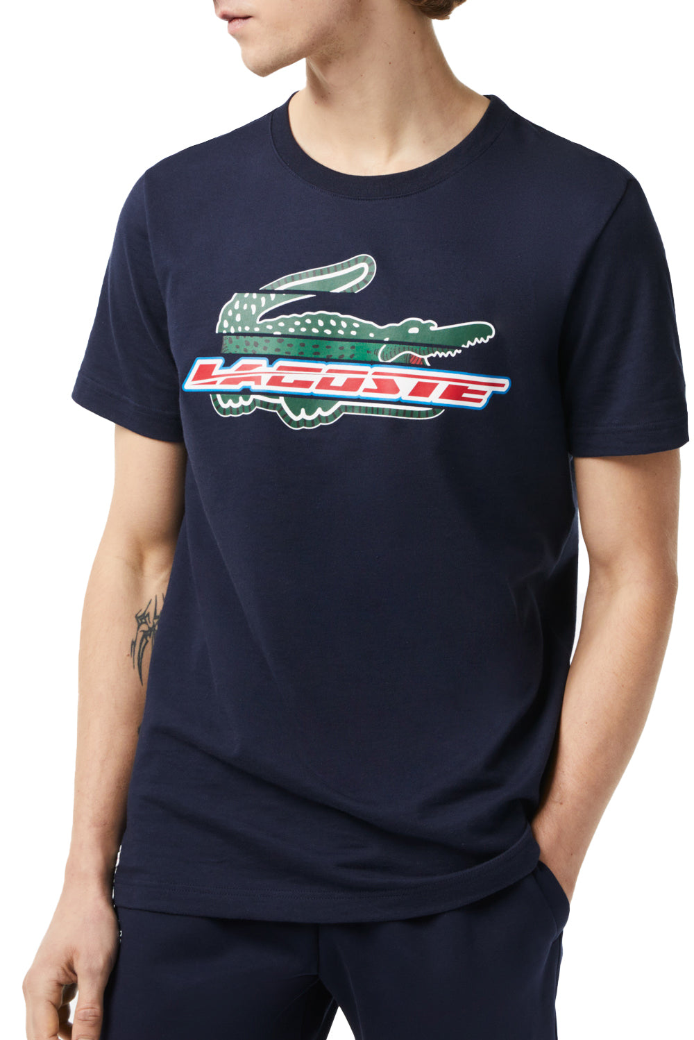  Lacoste Sport Logo T-shirt Navy Uomo - 2