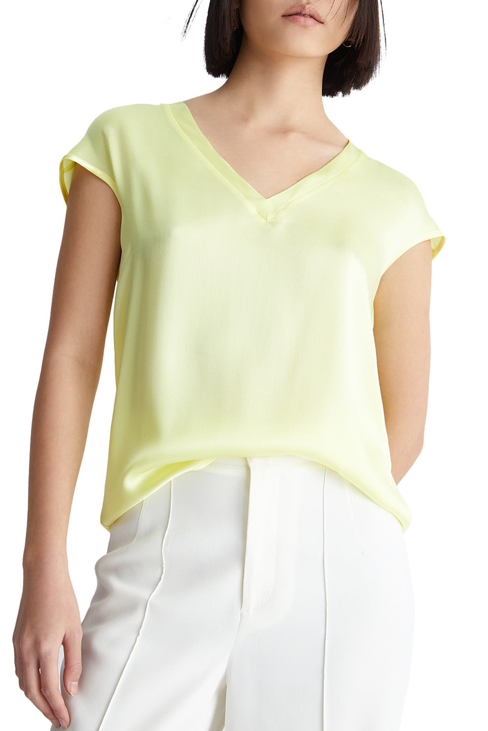  Liu Jo Silk Blend Blouse Limone Woman - 2