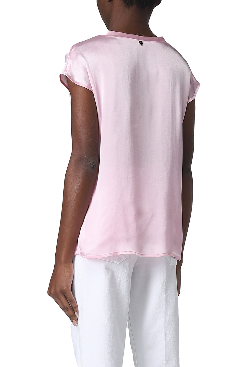  Liu Jo Blusa In Misto Seta Pink Woman - 3