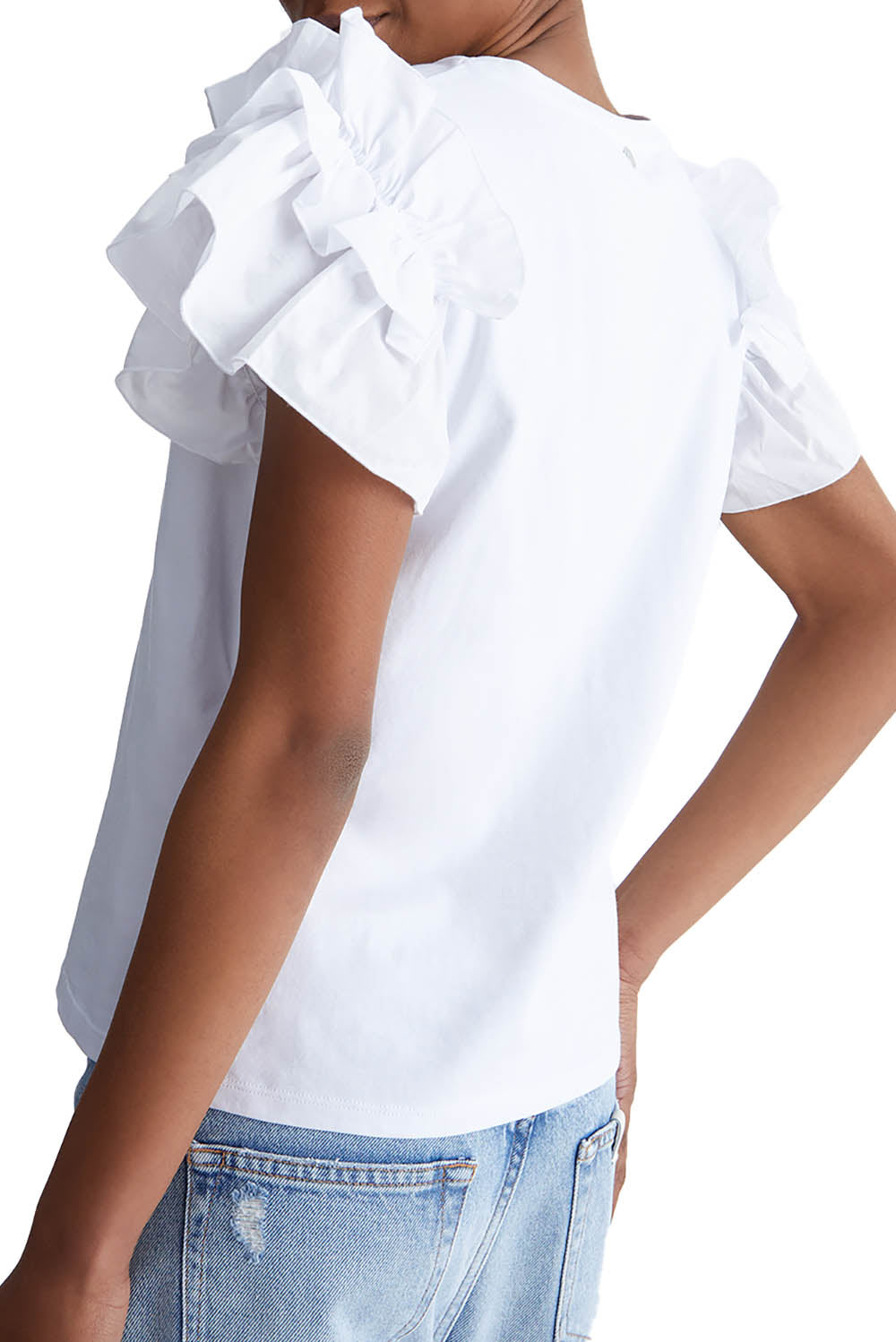  Liu Jo T-shirt Con Rouches Bianco Woman - 3