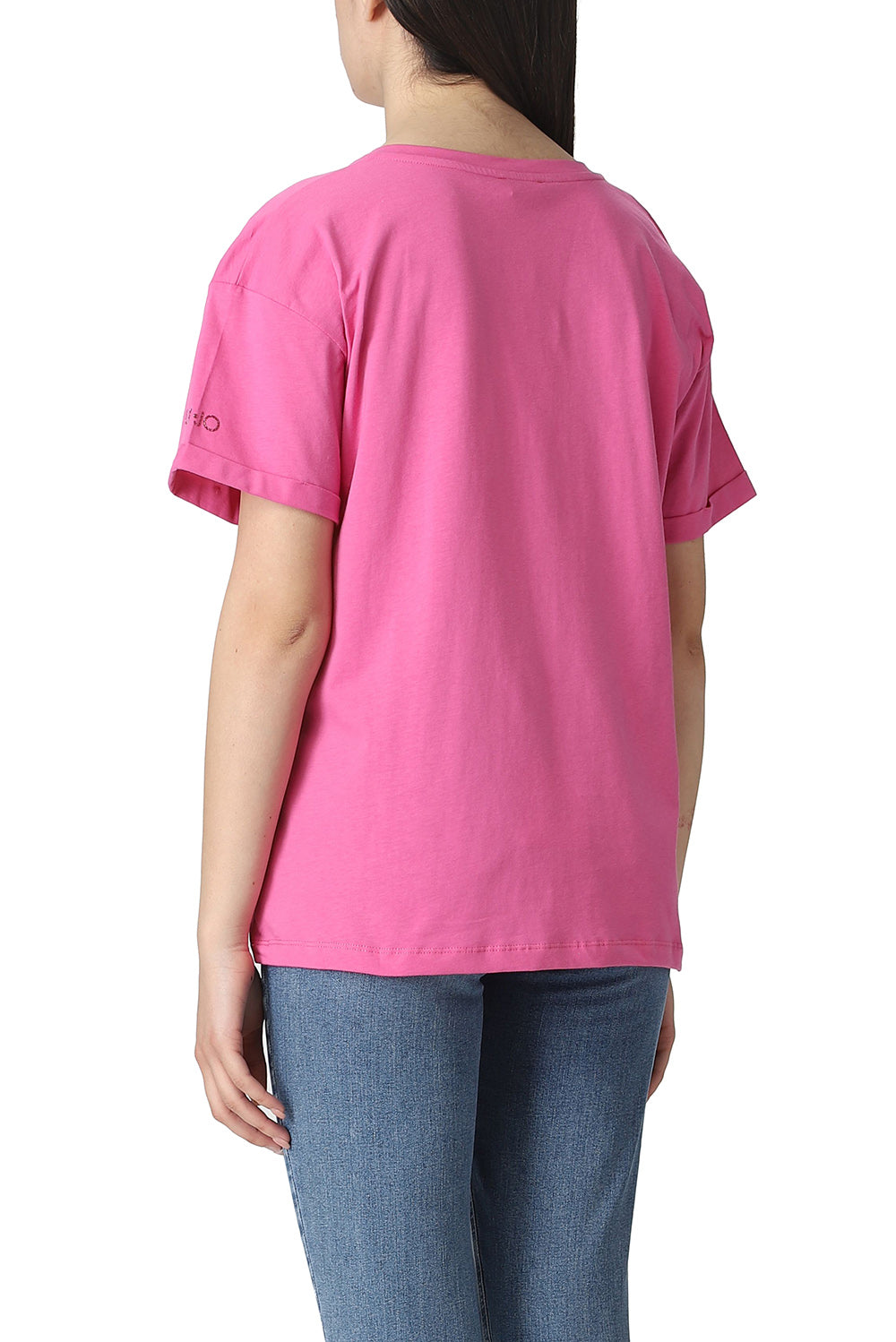  Liu Jo Cotton T-shirt Orchid Pink Woman - 3