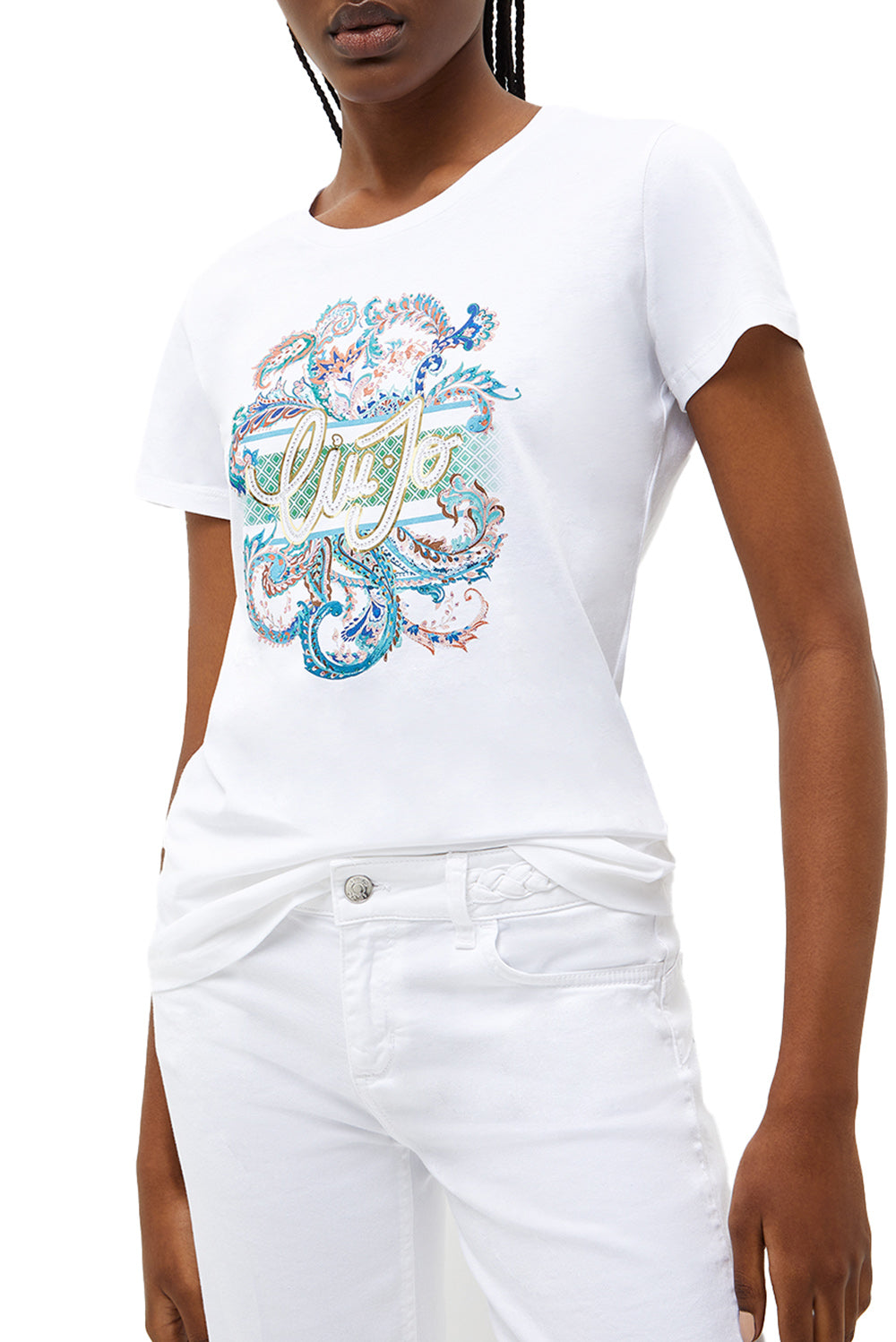  Liu Jo T-shirt With Logo Bianco Woman - 2