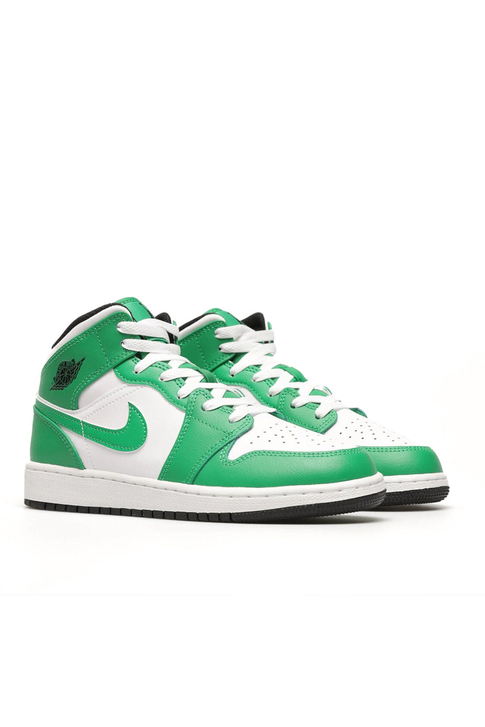  Nike Air Jordan 1 Mid Lucky Green Blk Wht Woman - 2