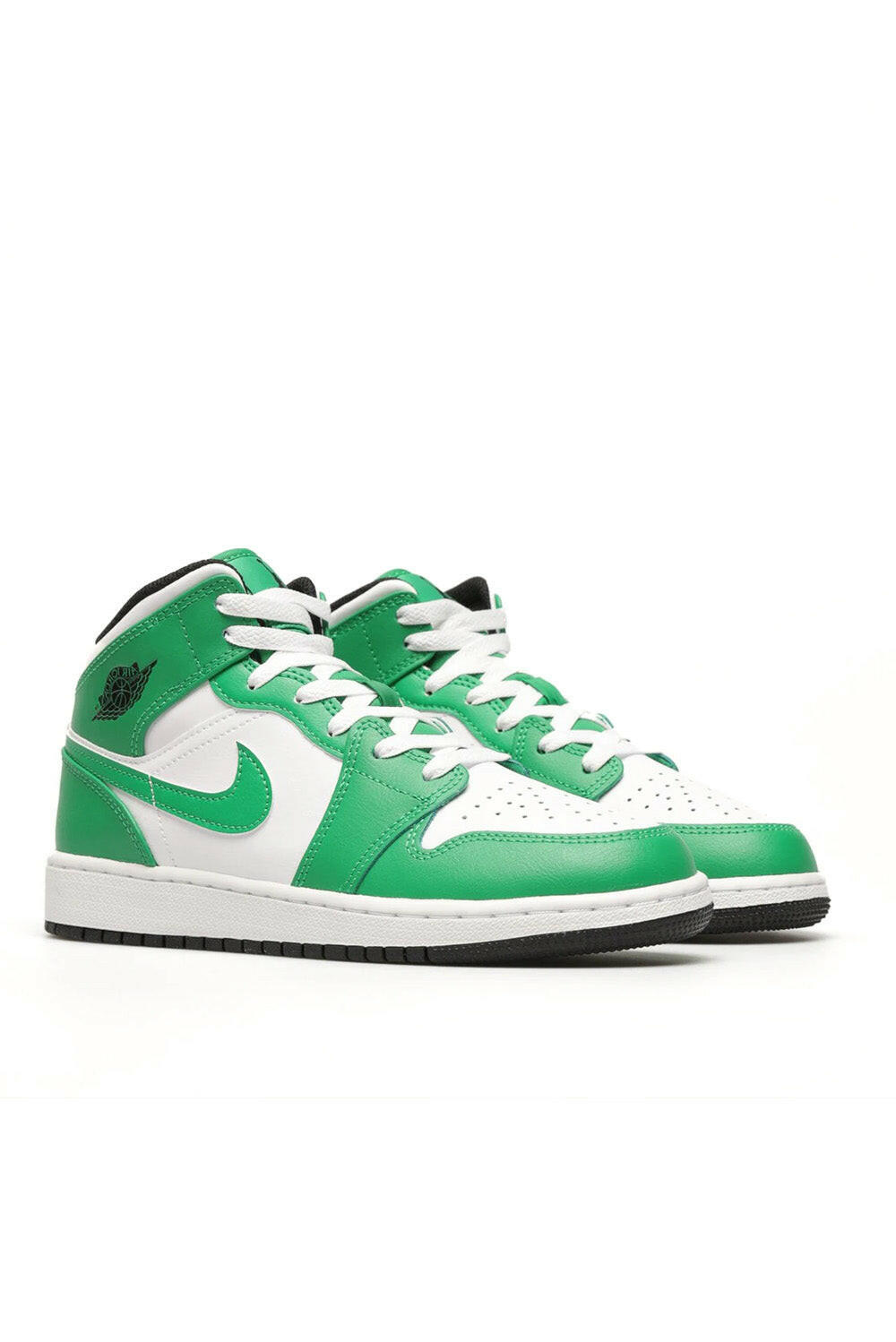  Nike Air Jordan 1 Mid Lucky Green Blk Wht Donna - 2