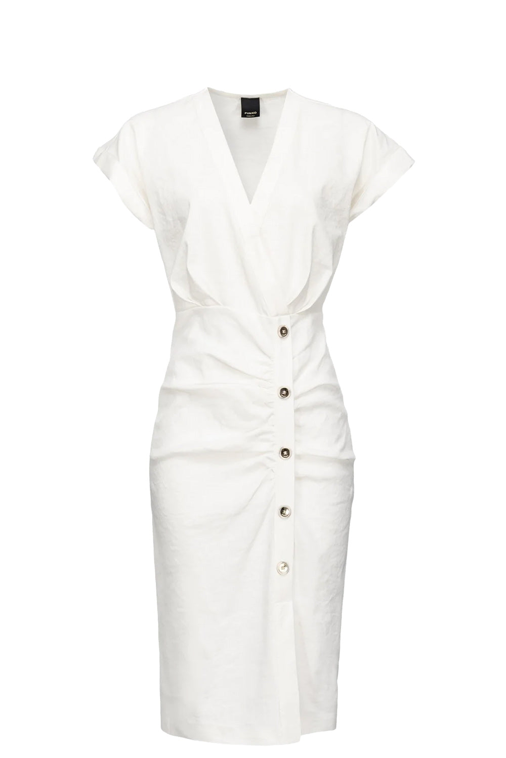  Pinko Agitated Dress White Woman - 1