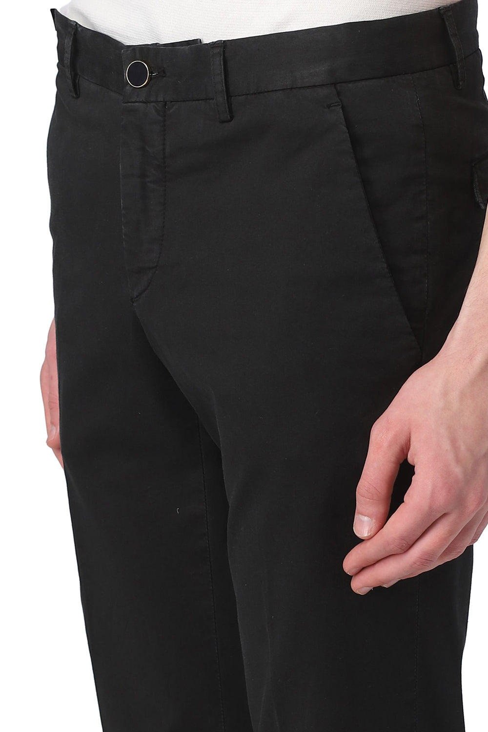  Pt Torino Chino Trousers Nero Uomo - 4