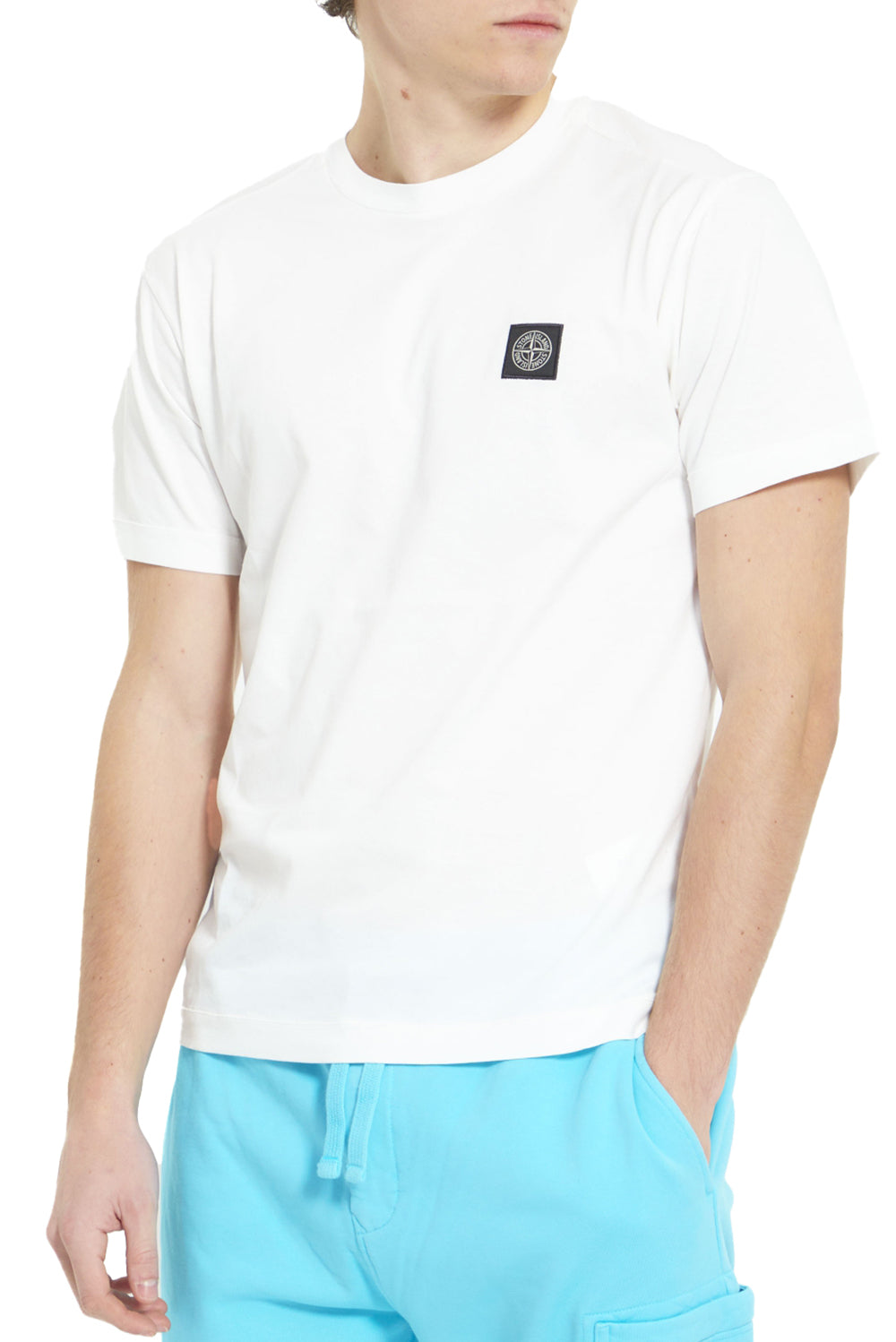  Stone Island T-shirt Logo White Uomo - 2