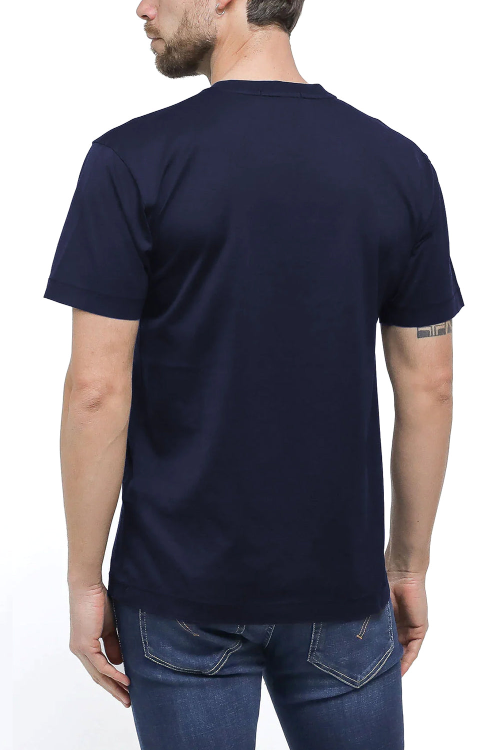  Stone Island T-shirt Logo Navy Uomo - 3