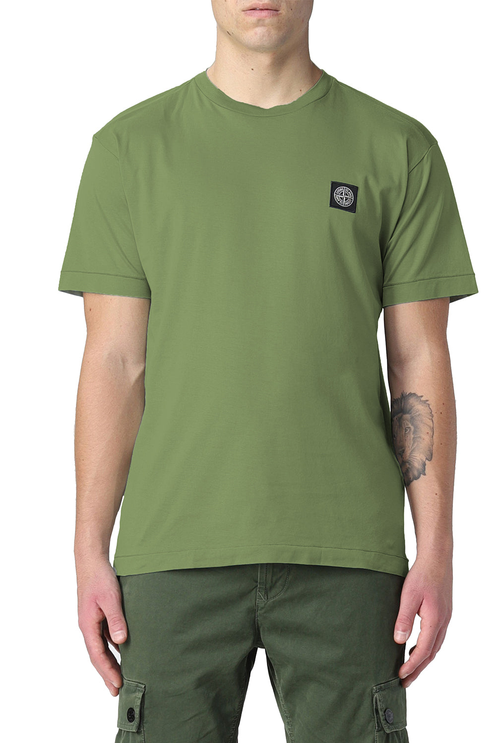  Stone Island Logo T-shirt Desertdust Uomo - 2